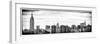 Panoramic Landscape View Manhattan with the Empire State Building and Chrysler Building - NYC-Philippe Hugonnard-Framed Photographic Print