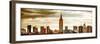 Panoramic Landscape View Manhattan with the Empire State Building at Sunset - New York-Philippe Hugonnard-Framed Photographic Print