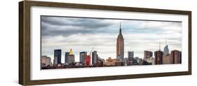 Panoramic Landscape View Manhattan with the Empire State Building - New York City - United States-Philippe Hugonnard-Framed Photographic Print