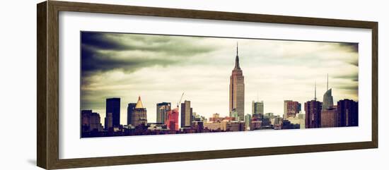 Panoramic Landscape View Manhattan with the Empire State Building - New York City-Philippe Hugonnard-Framed Photographic Print