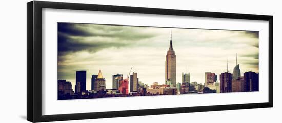 Panoramic Landscape View Manhattan with the Empire State Building - New York City-Philippe Hugonnard-Framed Photographic Print