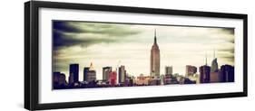 Panoramic Landscape View Manhattan with the Empire State Building - New York City-Philippe Hugonnard-Framed Photographic Print