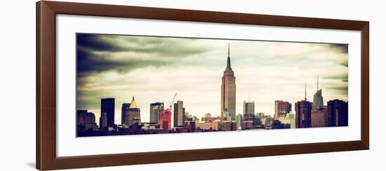 Panoramic Landscape View Manhattan with the Empire State Building - New York City-Philippe Hugonnard-Framed Photographic Print