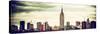 Panoramic Landscape View Manhattan with the Empire State Building - New York City-Philippe Hugonnard-Stretched Canvas