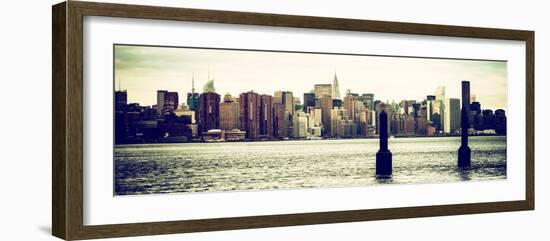 Panoramic Landscape View Manhattan with Top of The MetLife Building and Chrysler Building-Philippe Hugonnard-Framed Photographic Print