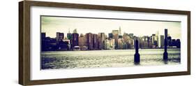 Panoramic Landscape View Manhattan with Top of The MetLife Building and Chrysler Building-Philippe Hugonnard-Framed Photographic Print