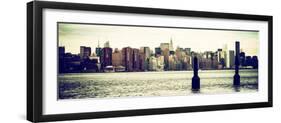 Panoramic Landscape View Manhattan with Top of The MetLife Building and Chrysler Building-Philippe Hugonnard-Framed Photographic Print