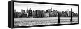 Panoramic Landscape View Manhattan with Top of The MetLife Building and Chrysler Building-Philippe Hugonnard-Framed Stretched Canvas