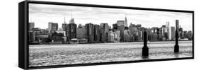 Panoramic Landscape View Manhattan with Top of The MetLife Building and Chrysler Building-Philippe Hugonnard-Framed Stretched Canvas