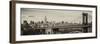 Panoramic Landscape View of Midtown NY with Manhattan Bridge and the Empire State Building-Philippe Hugonnard-Framed Photographic Print