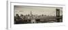 Panoramic Landscape View of Midtown NY with Manhattan Bridge and the Empire State Building-Philippe Hugonnard-Framed Photographic Print