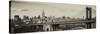 Panoramic Landscape View of Midtown NY with Manhattan Bridge and the Empire State Building-Philippe Hugonnard-Stretched Canvas