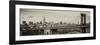 Panoramic Landscape View of Midtown NY with Manhattan Bridge and the Empire State Building-Philippe Hugonnard-Framed Photographic Print