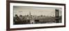 Panoramic Landscape View of Midtown NY with Manhattan Bridge and the Empire State Building-Philippe Hugonnard-Framed Photographic Print