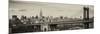 Panoramic Landscape View of Midtown NY with Manhattan Bridge and the Empire State Building-Philippe Hugonnard-Mounted Photographic Print