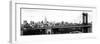 Panoramic Landscape View of Midtown NY with Manhattan Bridge and the Empire State Building-Philippe Hugonnard-Framed Photographic Print