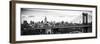 Panoramic Landscape View of Midtown NY with Manhattan Bridge and the Empire State Building-Philippe Hugonnard-Framed Photographic Print