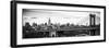 Panoramic Landscape View of Midtown NY with Manhattan Bridge and the Empire State Building-Philippe Hugonnard-Framed Photographic Print