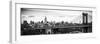 Panoramic Landscape View of Midtown NY with Manhattan Bridge and the Empire State Building-Philippe Hugonnard-Framed Photographic Print