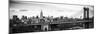 Panoramic Landscape View of Midtown NY with Manhattan Bridge and the Empire State Building-Philippe Hugonnard-Mounted Photographic Print