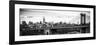 Panoramic Landscape View of Midtown NY with Manhattan Bridge and the Empire State Building-Philippe Hugonnard-Framed Photographic Print