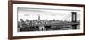 Panoramic Landscape View of Midtown NY with Manhattan Bridge and the Empire State Building-Philippe Hugonnard-Framed Photographic Print