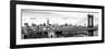 Panoramic Landscape View of Midtown NY with Manhattan Bridge and the Empire State Building-Philippe Hugonnard-Framed Photographic Print