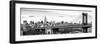 Panoramic Landscape View of Midtown NY with Manhattan Bridge and the Empire State Building-Philippe Hugonnard-Framed Photographic Print