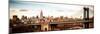 Panoramic Landscape View of Midtown NY with Manhattan Bridge and the Empire State Building-Philippe Hugonnard-Mounted Photographic Print