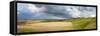 Panoramic Landscape View of the Cherhill Downs, Wiltshire, England, United Kingdom, Europe-Graham Lawrence-Framed Stretched Canvas