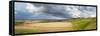 Panoramic Landscape View of the Cherhill Downs, Wiltshire, England, United Kingdom, Europe-Graham Lawrence-Framed Stretched Canvas