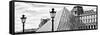 Panoramic Landscape, View of the Pyramid and the Louvre Museum Building, Paris, France-Philippe Hugonnard-Framed Stretched Canvas