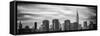 Panoramic Landscape with a Top of Empire State Building-Philippe Hugonnard-Framed Stretched Canvas