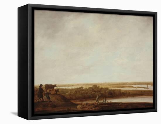 Panoramic Landscape with Shepherds, 1640-45-Aelbert Cuyp-Framed Stretched Canvas