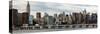 Panoramic Landscape with the Chrysler Building and Empire State Building Views-Philippe Hugonnard-Stretched Canvas