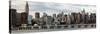 Panoramic Landscape with the Chrysler Building and Empire State Building Views-Philippe Hugonnard-Stretched Canvas