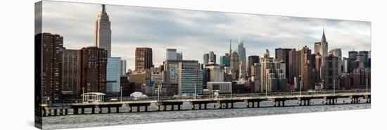 Panoramic Landscape with the Chrysler Building and Empire State Building Views-Philippe Hugonnard-Stretched Canvas