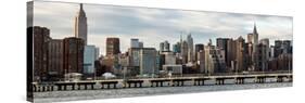 Panoramic Landscape with the Chrysler Building and Empire State Building Views-Philippe Hugonnard-Stretched Canvas