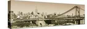 Panoramic - Landscapes - Brooklyn Bridge - New York - United States-Philippe Hugonnard-Stretched Canvas