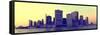 Panoramic - Landscapes - Sunset - Skylines - Mannattan - New York City - United States-Philippe Hugonnard-Framed Stretched Canvas