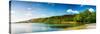 Panoramic Long Exposure Shot of A Lake in Northern Norway-Lamarinx-Stretched Canvas