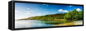 Panoramic Long Exposure Shot of A Lake in Northern Norway-Lamarinx-Framed Stretched Canvas