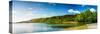Panoramic Long Exposure Shot of A Lake in Northern Norway-Lamarinx-Stretched Canvas