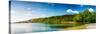 Panoramic Long Exposure Shot of A Lake in Northern Norway-Lamarinx-Stretched Canvas