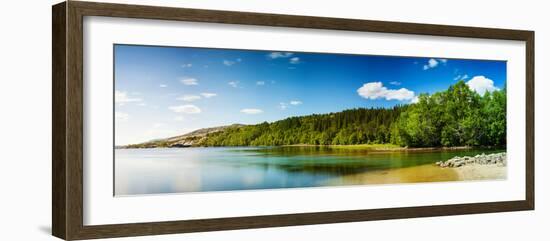 Panoramic Long Exposure Shot of A Lake in Northern Norway-Lamarinx-Framed Photographic Print