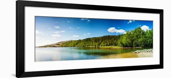 Panoramic Long Exposure Shot of A Lake in Northern Norway-Lamarinx-Framed Photographic Print