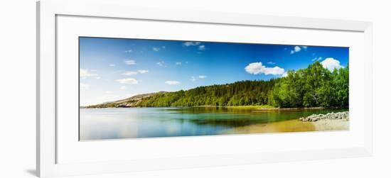 Panoramic Long Exposure Shot of A Lake in Northern Norway-Lamarinx-Framed Photographic Print