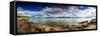 Panoramic Long Exposure Shot of A Norwegian Fjord-Lamarinx-Framed Stretched Canvas