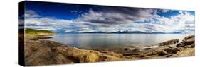 Panoramic Long Exposure Shot of A Norwegian Fjord-Lamarinx-Stretched Canvas