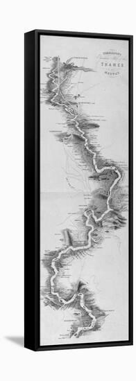 Panoramic Map of the River Thames, 1850-null-Framed Stretched Canvas